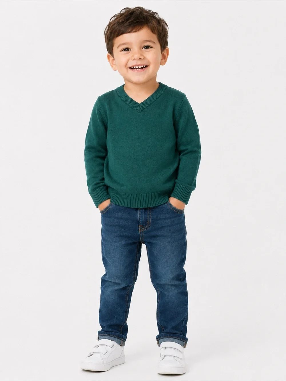 The Children's Place Dark Teal V-Neck Sweater Size 3T